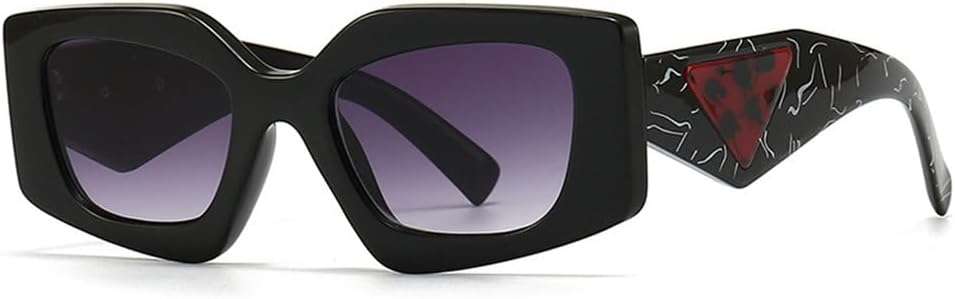 

Солнцезащитные очки в стиле ретро, ​​прямоугольные, «кошачий глаз», для женщин и мужчин, современная крупная оправа, модные широкие дужки, защита от ультрафиолета UV400 TYUVIVO, Black-stripes