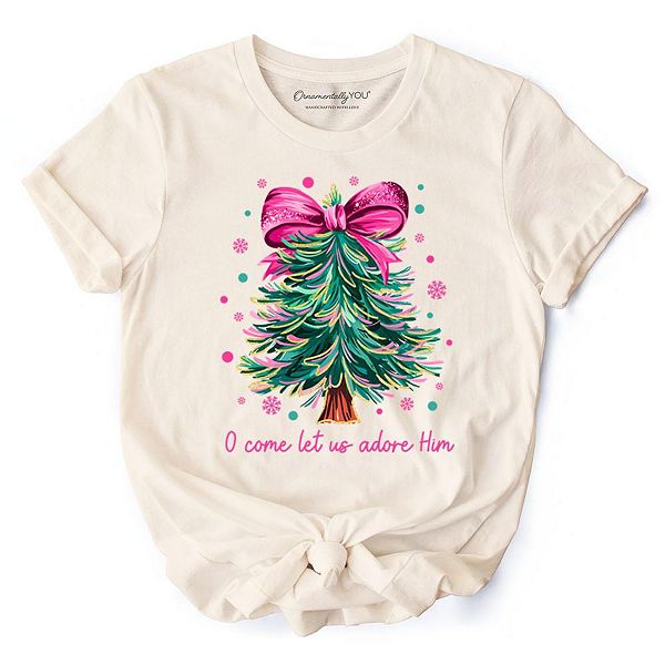 

Футболка с блестками и бантом в стиле кокет Ornamentallyyou, Natural