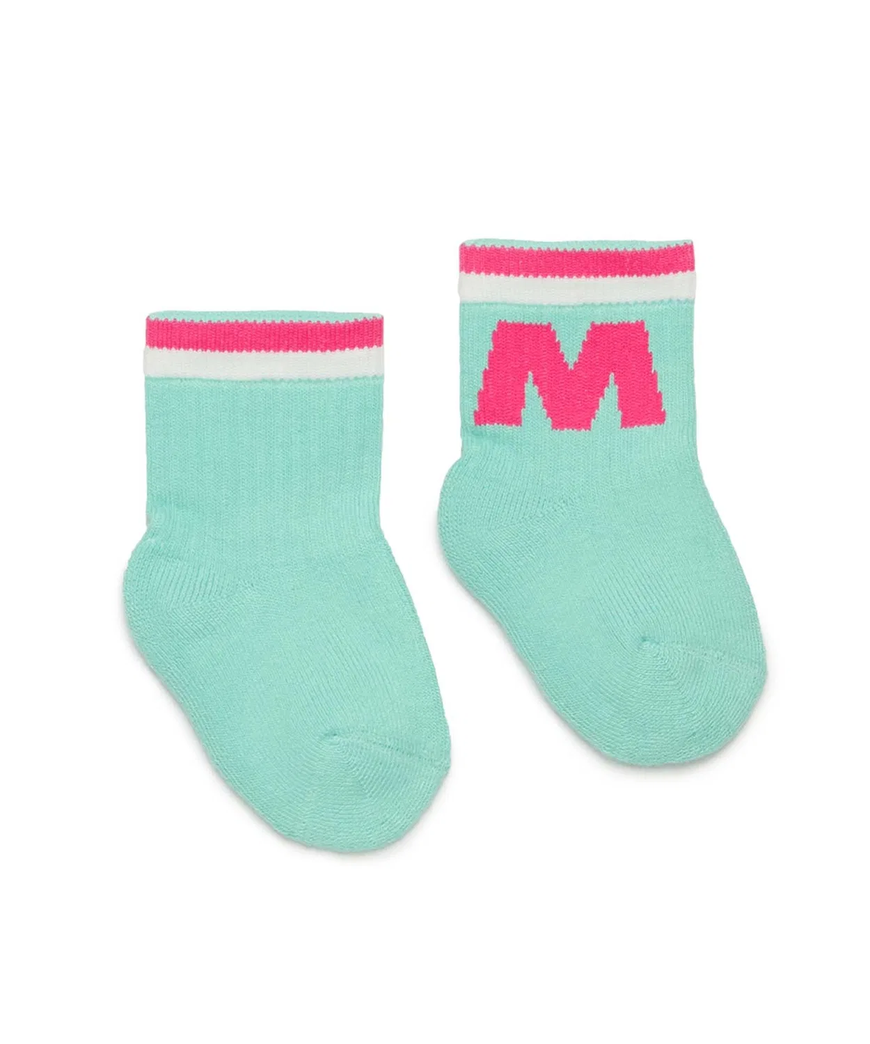 Носки MARNI Kids & Junior с логотипом, хлопковые, короткие, светло-голубые