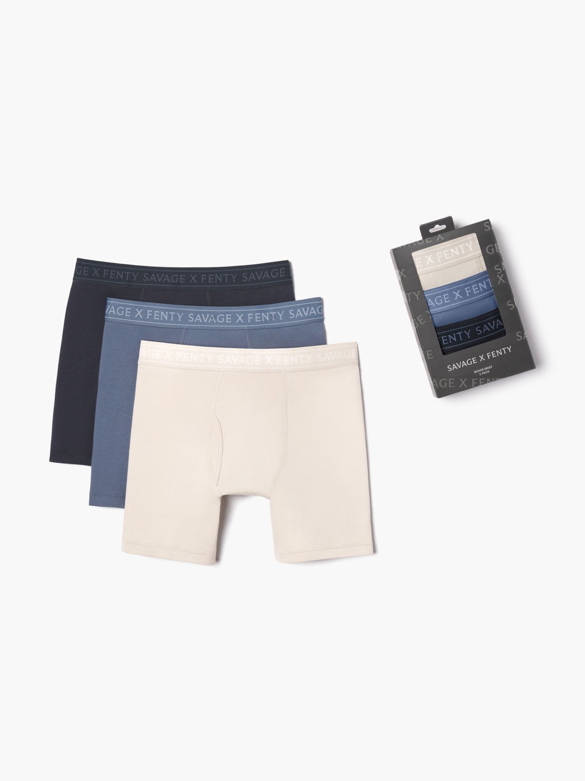 

Трусы боксеры Savage X Fenty Savage Classics 3-Pack, цвет Taupe/Blue/Navy