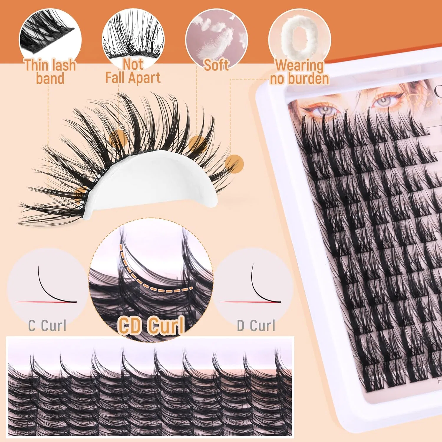 Накладные ресницы Manga Cluster Eyelashes от CORUSCATE Coruscate — фото 4