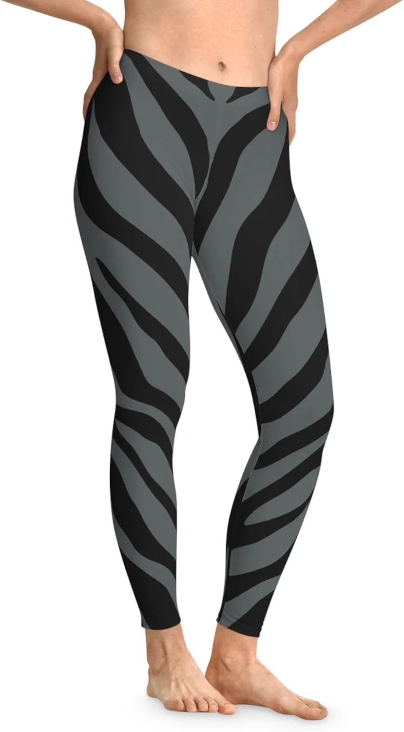 

Дикие и удобные эластичные леггинсы Sleek Zebra Print для йоги, бега или отдыха