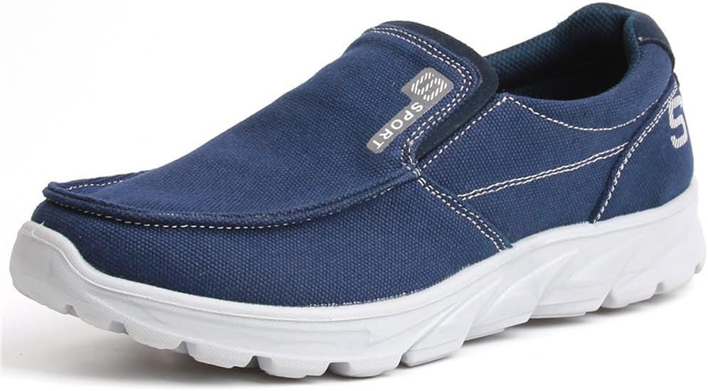 

Мужские модные лоферы из холста, повседневные, легкие, дышащие, эластичные балетки для ходьбы на улице Asifn, синий