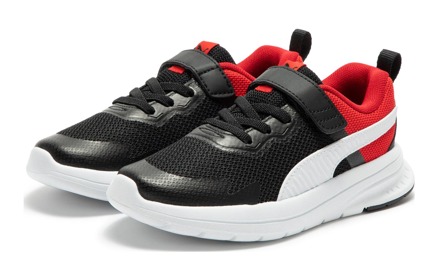 Кроссовки Flex Essential Run Mesh Low Top для детей PUMA, черный/красный — фото 3