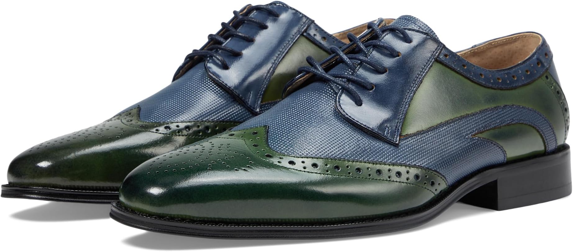 

Оксфорды Stacy Adams Ivingale Wing Tip Lace-Up, Navy/Green