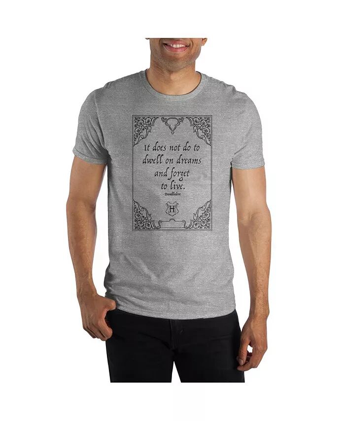 

Мужской серая лонгслив с коротким рукавом с цитатой Дамблдора-XX-Large Harry Potter, серый
