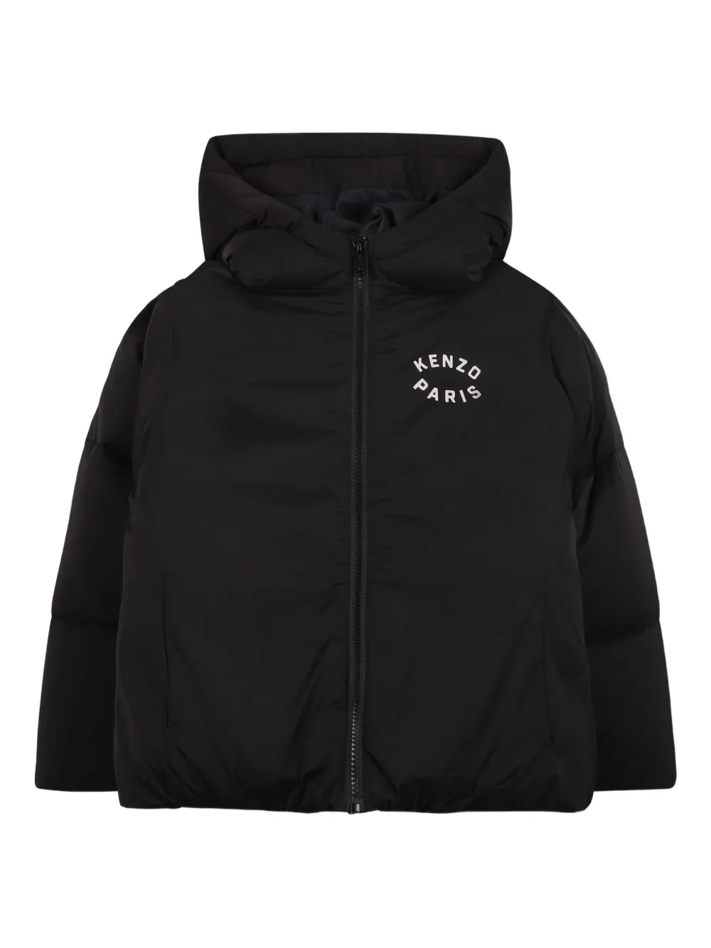 

Пуховик с капюшоном Kenzo Kids, черный