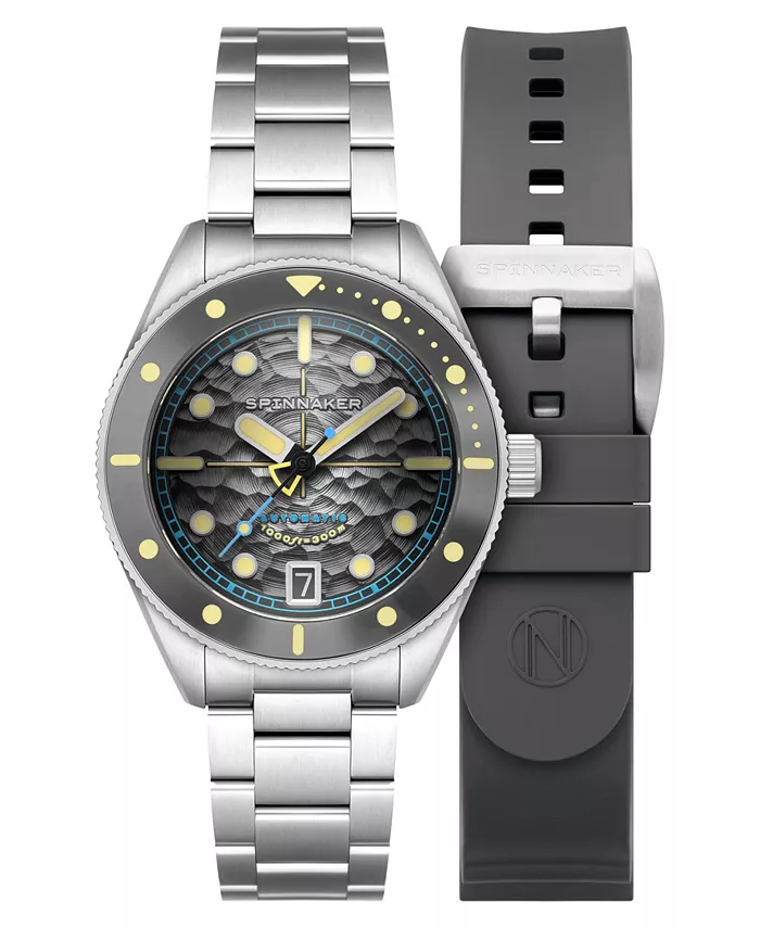 

Мужские часы Challenger Automatic с браслетом из цельной нержавеющей стали, 42 мм Spinnaker