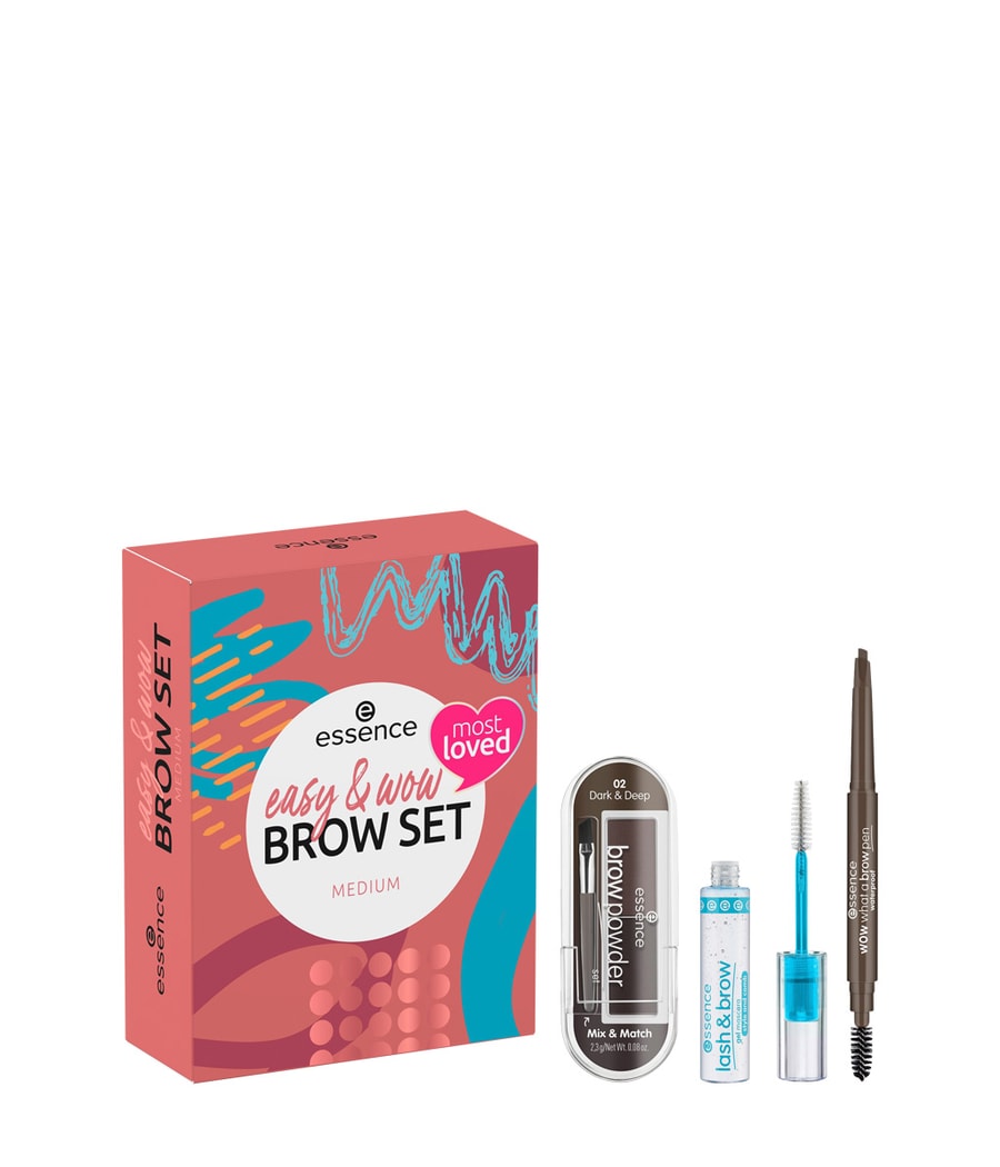 

Набор для макияжа глаз essence easy & WOW brow set, Medium, 1 шт.