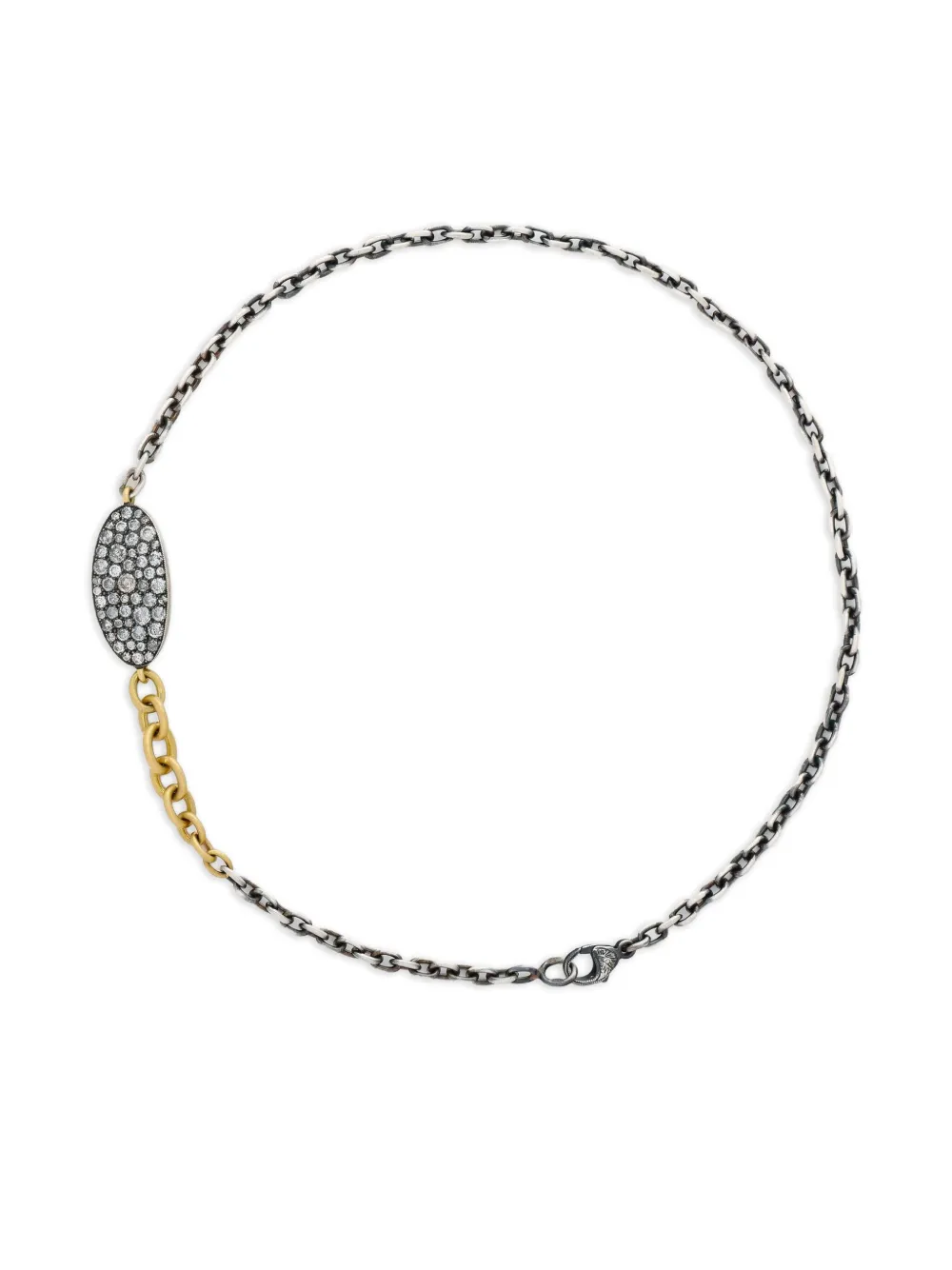 

Браслет Tennis из желтого золота с бриллиантами Sylva & Cie, серебяный