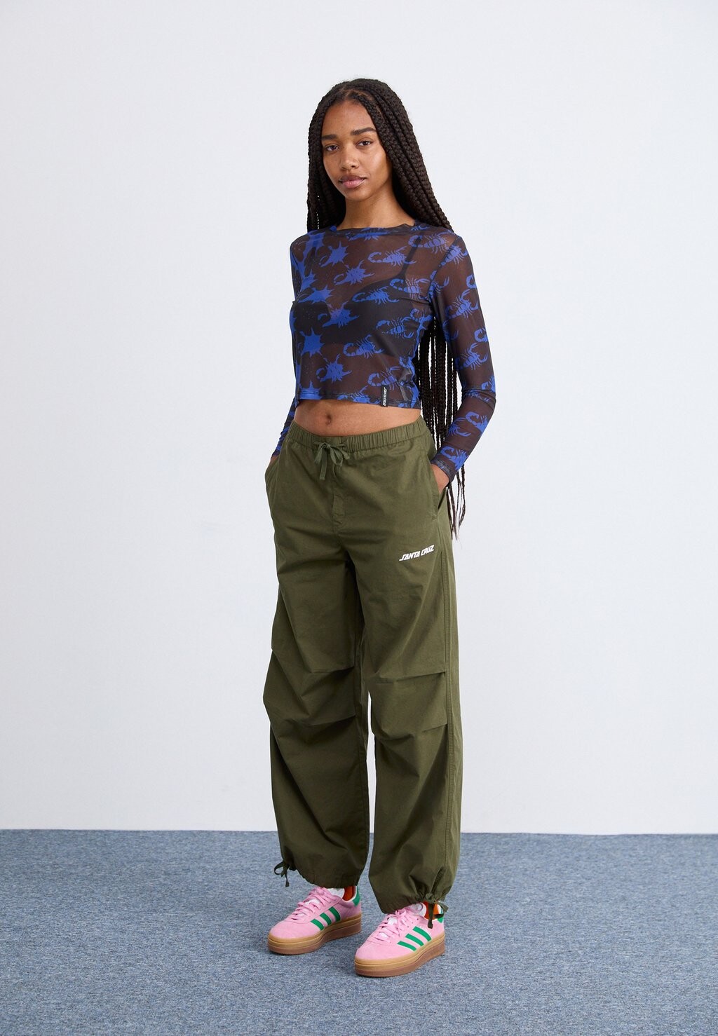 

Тканевые брюки STRIP PARACHUTE PANT Santa Cruz, хаки