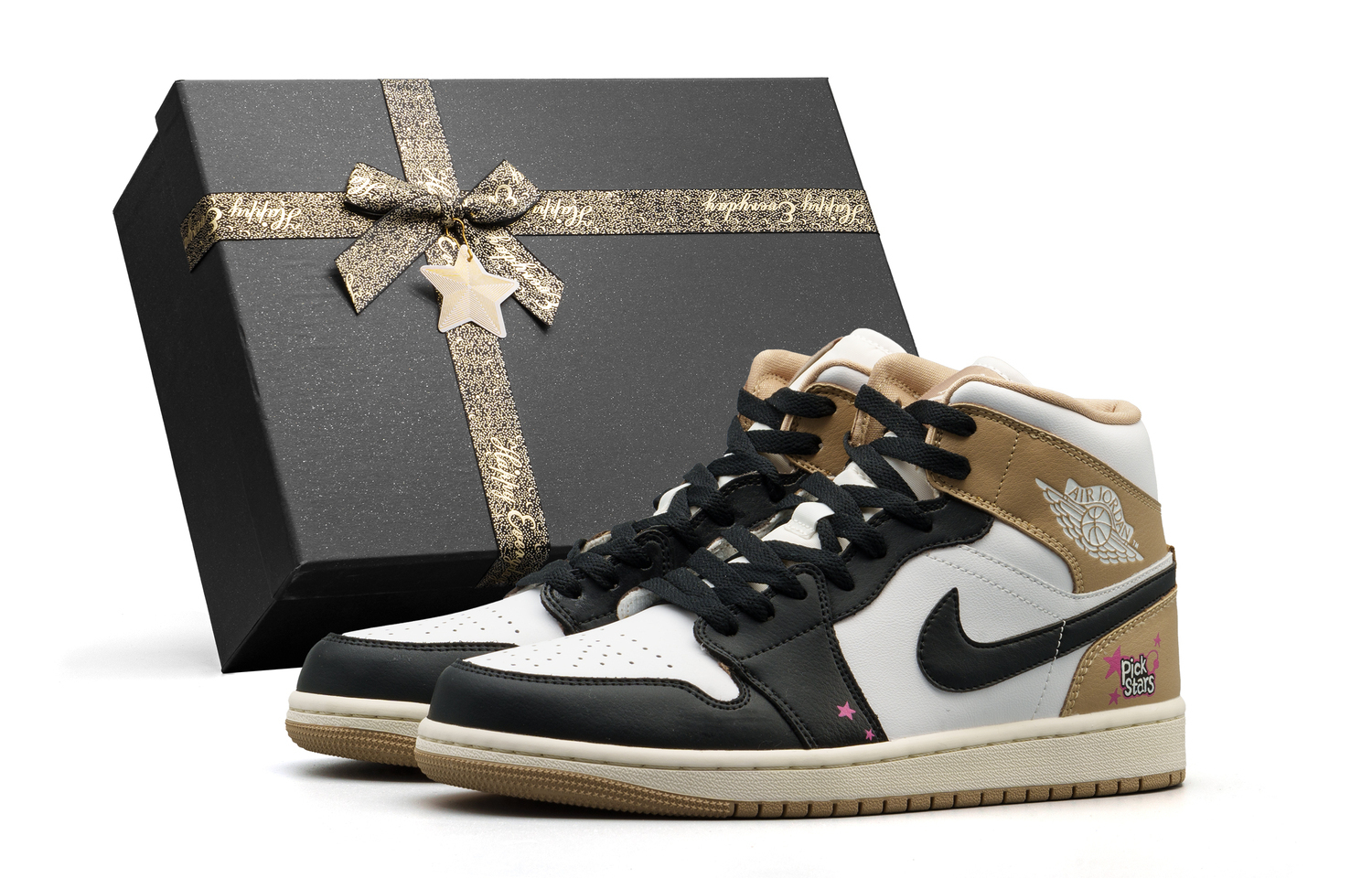 

Кроссовки баскетбольные Unisex, высота Mid top, технология Air 1, амортизация, износостойкость, винтажный стиль Jordan, светло-коричневый