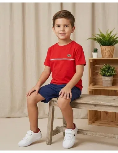 Футболка детская Lacoste, разноцветная