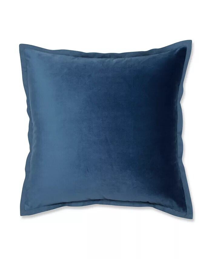 

Бархатная декоративная подушка с фланцем, 18 x 18 дюймов Pillow Perfect, желтый