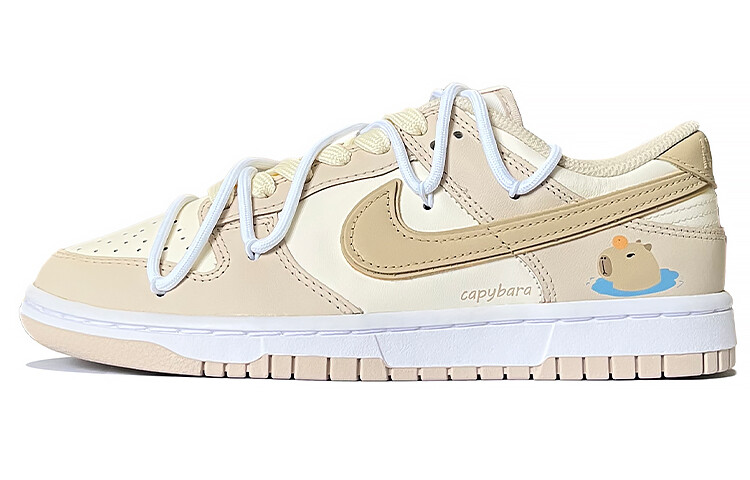 

Кроссовки Nike Dunk Skateboard Shoes Women's Low-Top Beige/Yellow