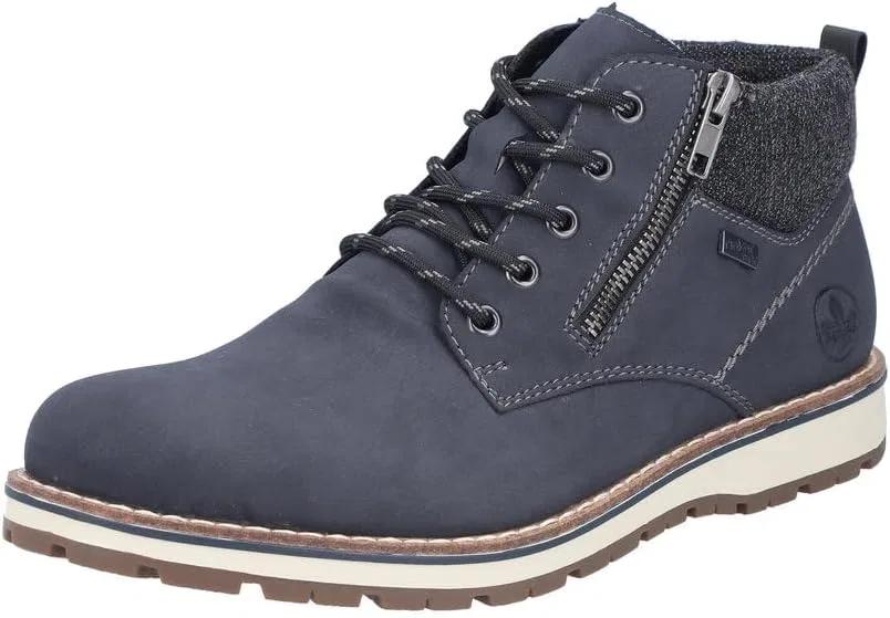 Мужские ботинки Rieker 38409 на шнуровке, Blue 14