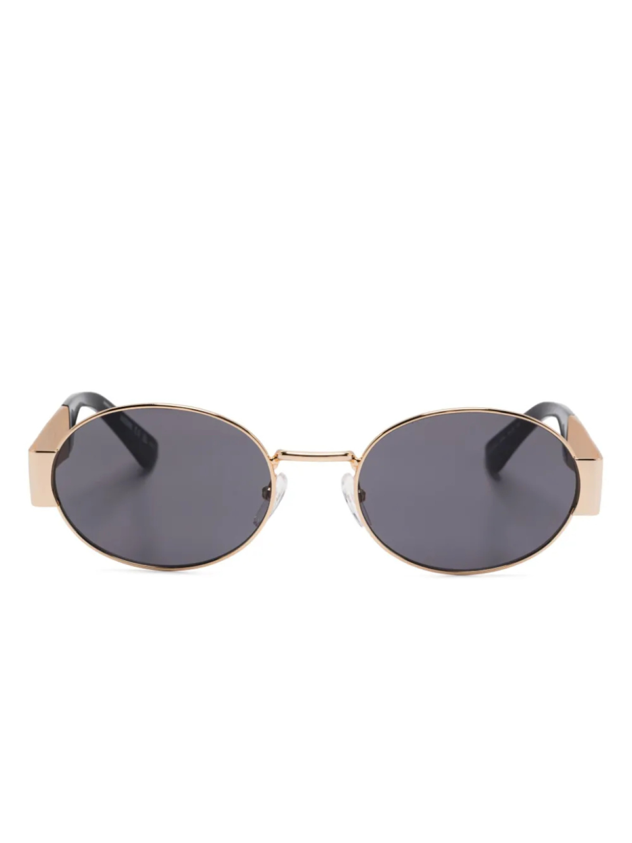 

Солнцезащитные очки в овальной оправе Moschino Eyewear, золотой