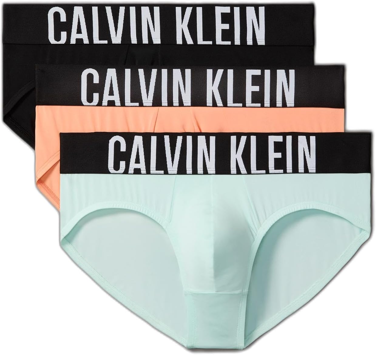 

Комплект из 3 трусов-брифов Calvin Klein Mens Intense Power Hip, Papaya Punch, Black, Moonlight Jade