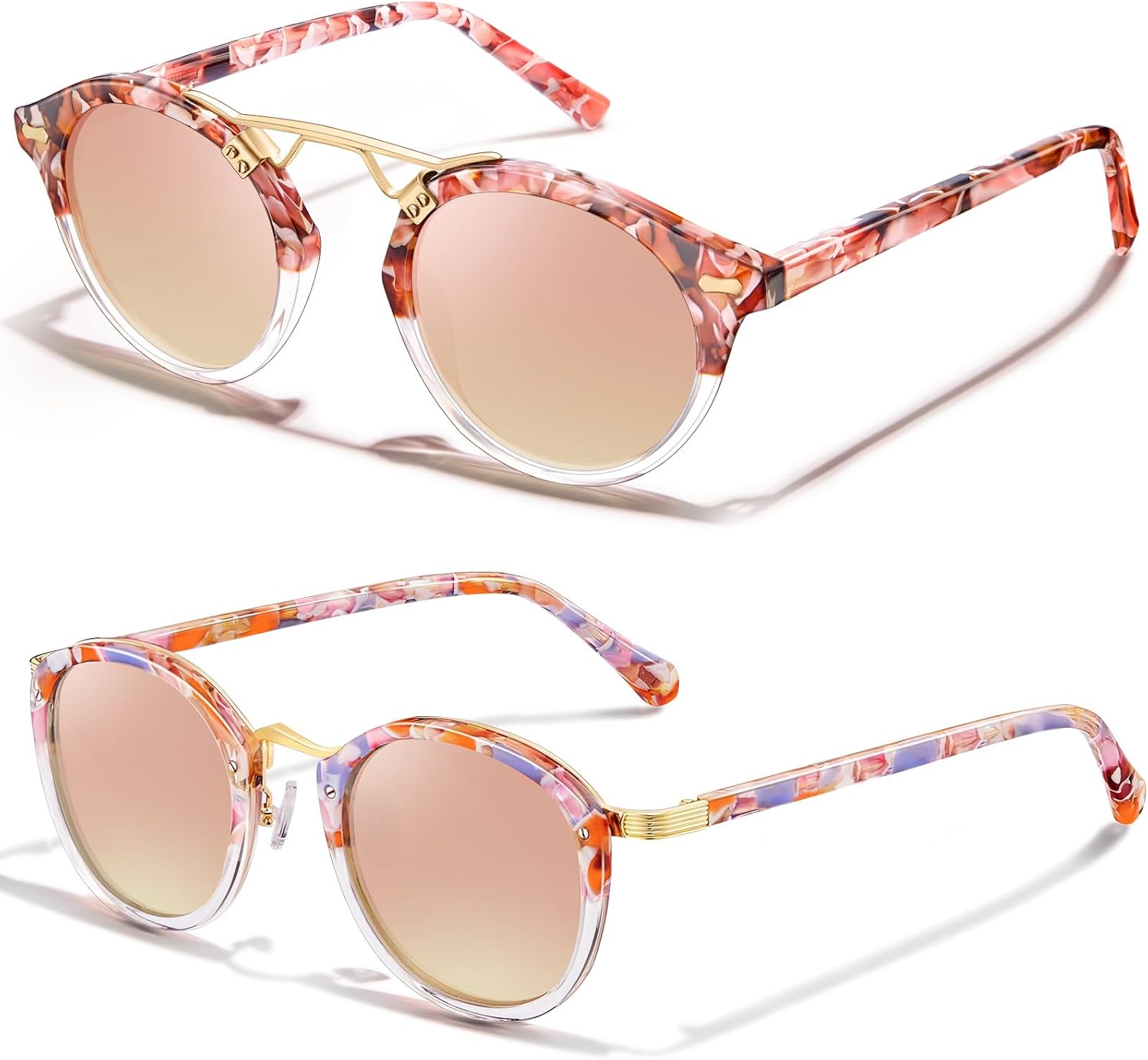 

Солнцезащитные очки CARFIA розового цвета с зеркальной поверхностью, металлическими перемычками из ацетата, поляризованные, с защитой от УФ-излучения, в стиле ретро, Pink