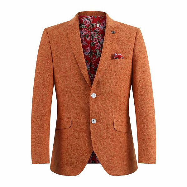 

Классическая меланжевая куртка для мальчиков slim fit Elie Balleh, Orange