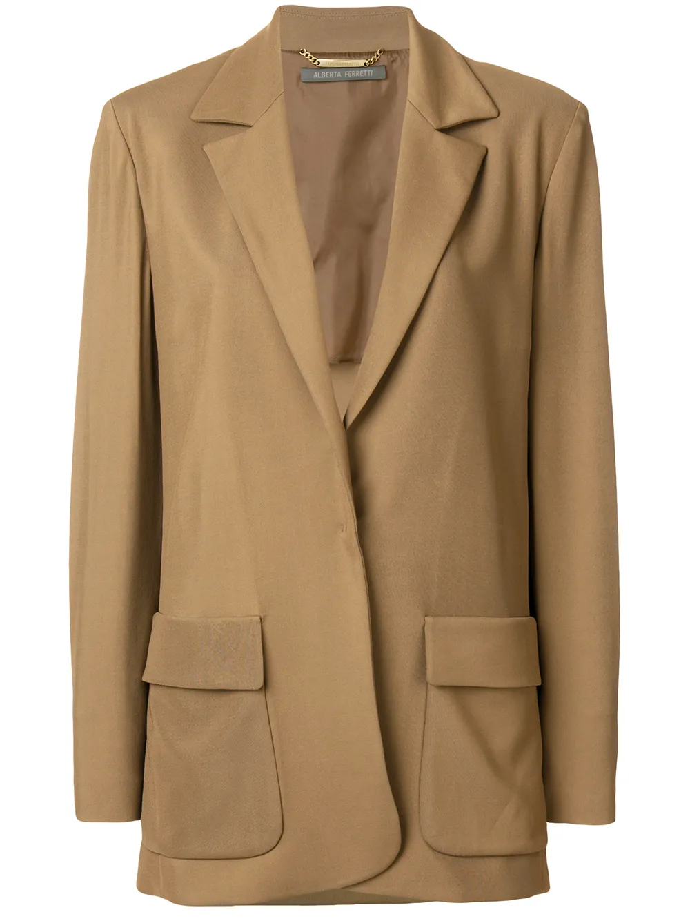 

Пиджак свободного кроя Alberta Ferretti, коричневый
