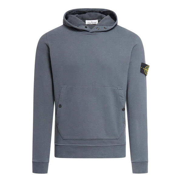 

Толстовка logo patch ribbed hoodie 'grey' Stone Island, серый