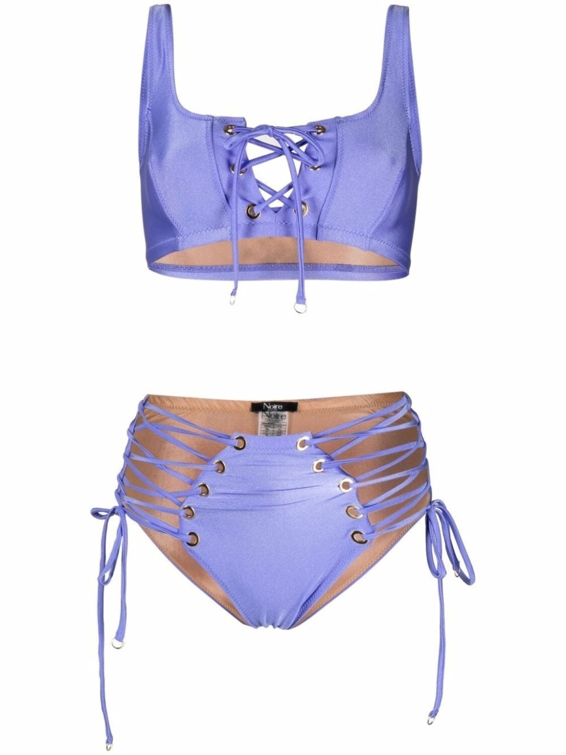 

Noire Swimwear бикини со шнуровкой, фиолетовый