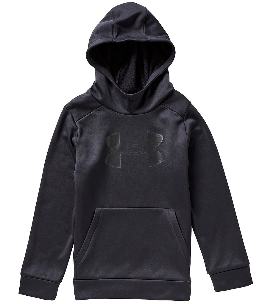 

Флисовая толстовка с длинными рукавами и большим логотипом Under Armour Big Boys 8–20 UA Armor, черный