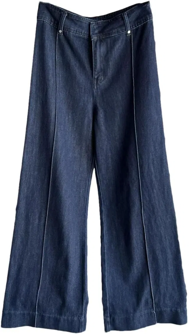 Джинсы с высокой талией, Wide Leg, Deep Blue