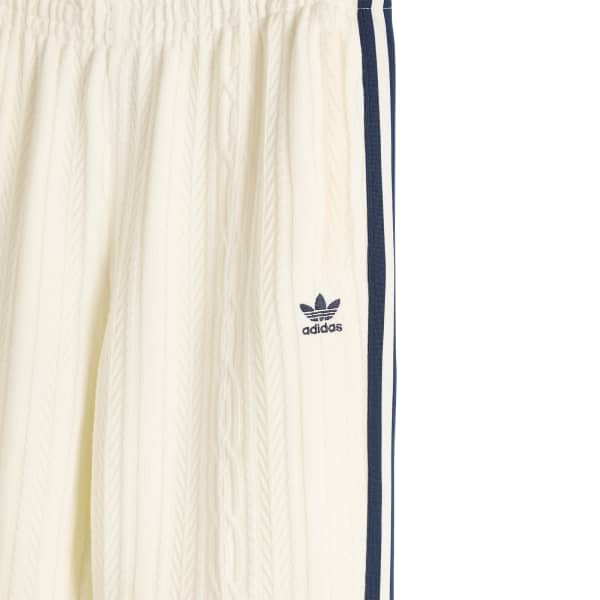 Классические трикотажные спортивные брюки Adidas, off белый — фото 3