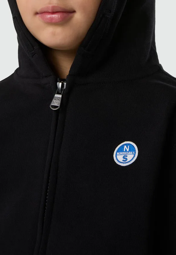 Толстовка на молнии с нашивкой с логотипом North Sails, Black — фото 4
