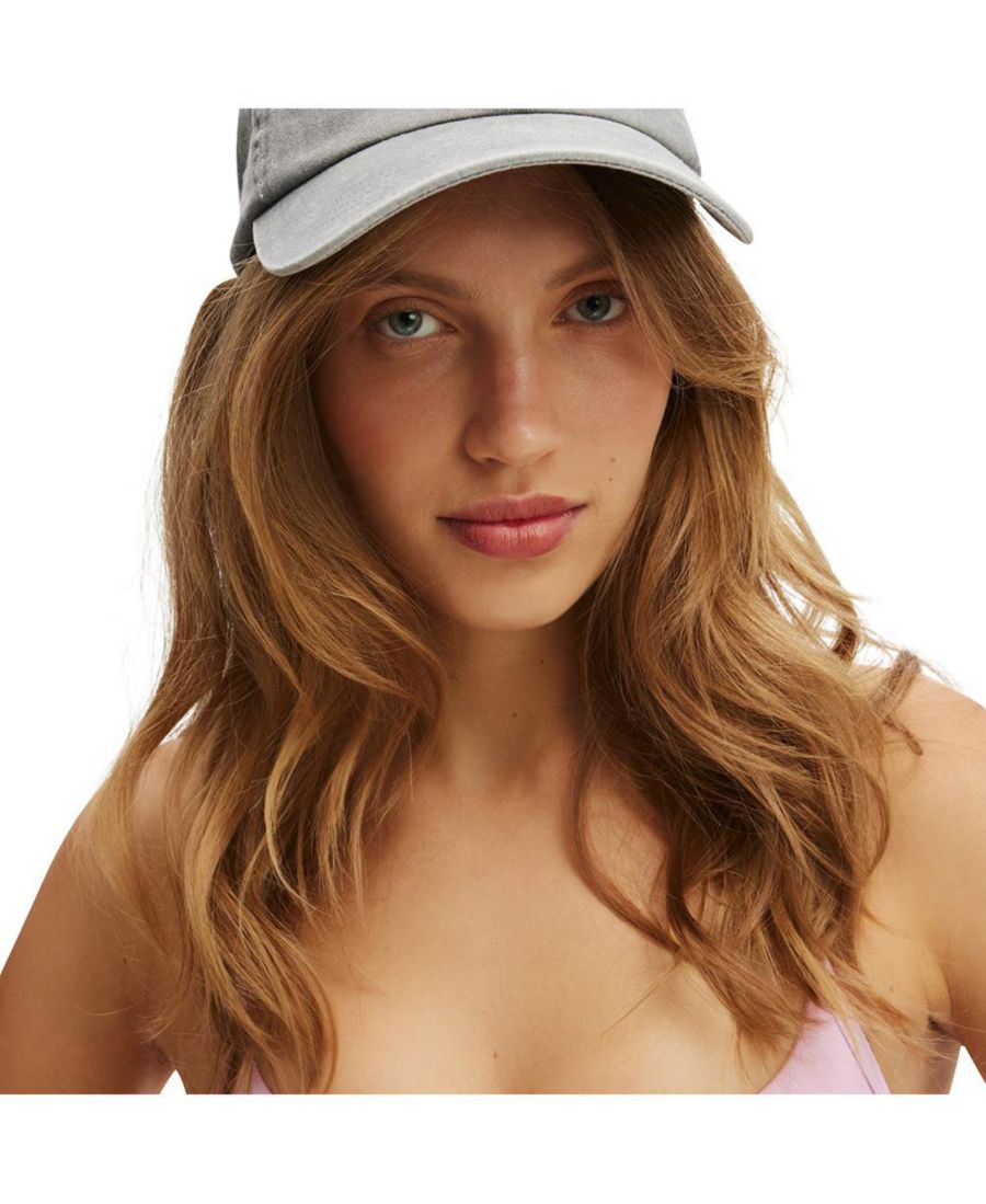 

Женская спортивная кепка с графическим принтом COTTON ON, Washed grey bac