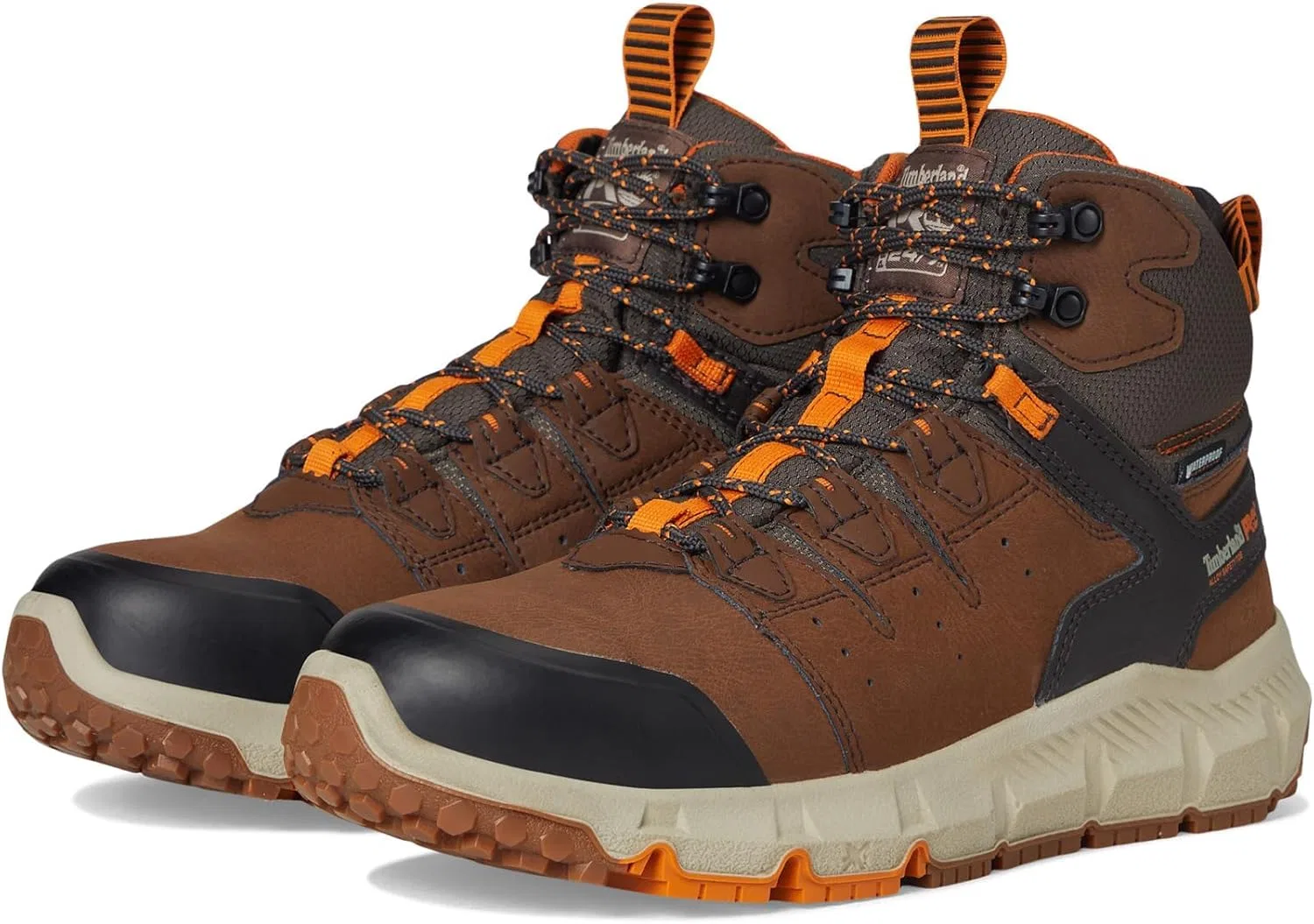 Рабочие водонепроницаемые рабочие ботинки Timberland PRO Tempe Alloy для мужчин, Mid-Brown