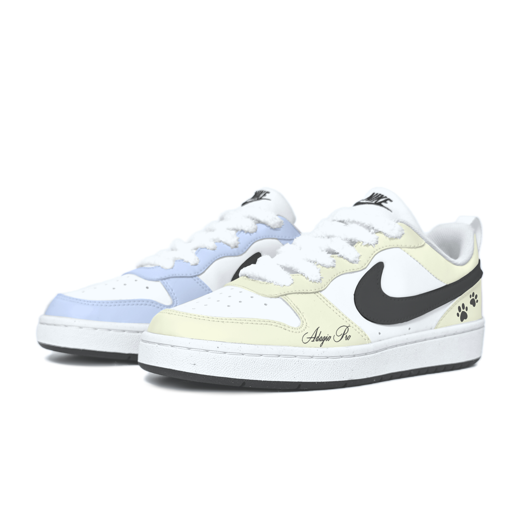 

Детские кроссовки для скейтбординга Court Borough Cloud Starlight с низким верхом, устойчивые к истиранию, для подростков Nike, желтый/синий