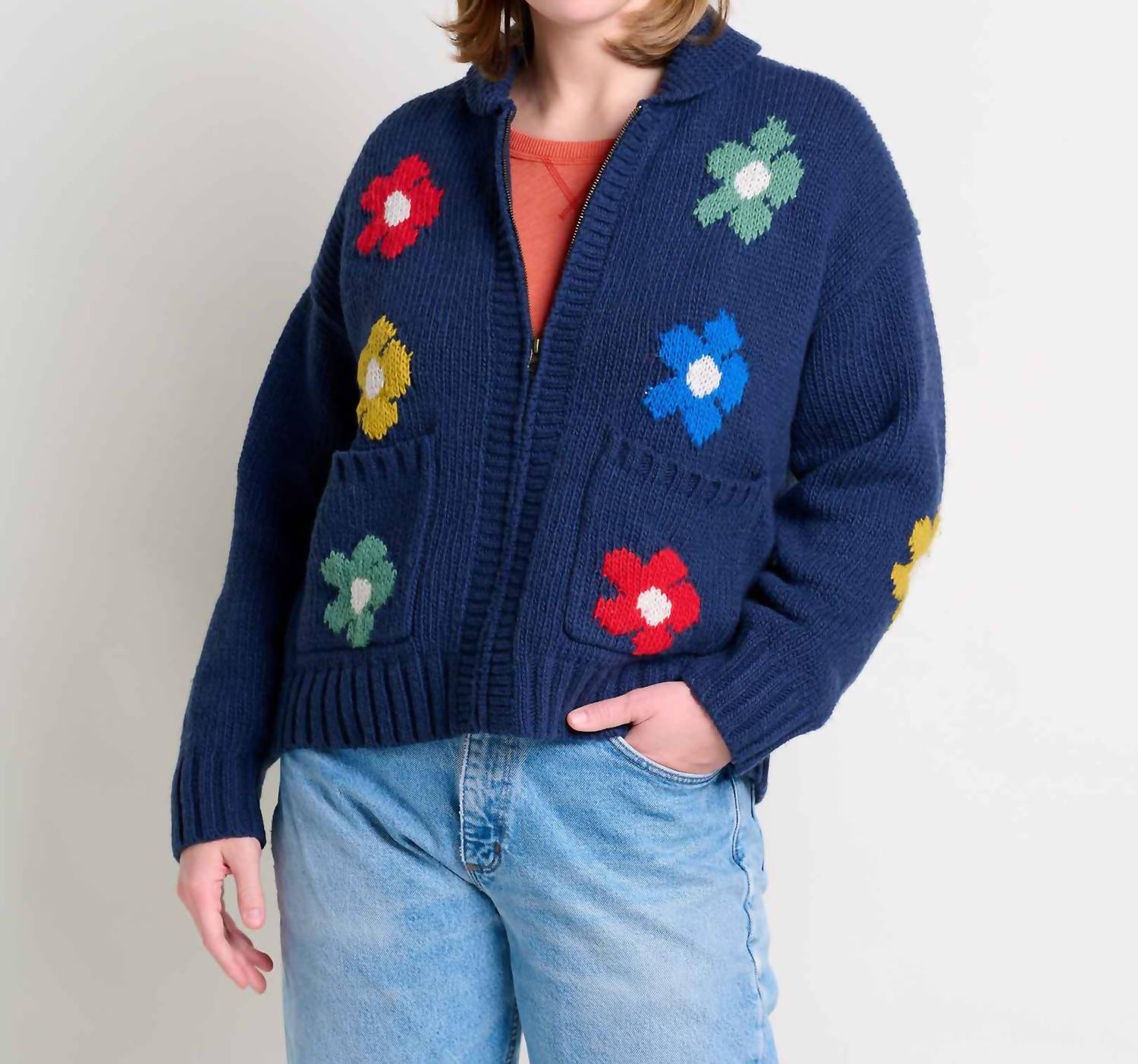 

Кардиган Nitsa Zip в цвете True Navy Daisys TOAD&CO