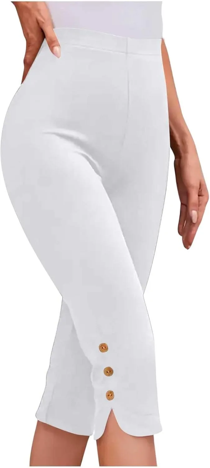 Йога-капри для женщин Plus Size с эластичным высоким поясом