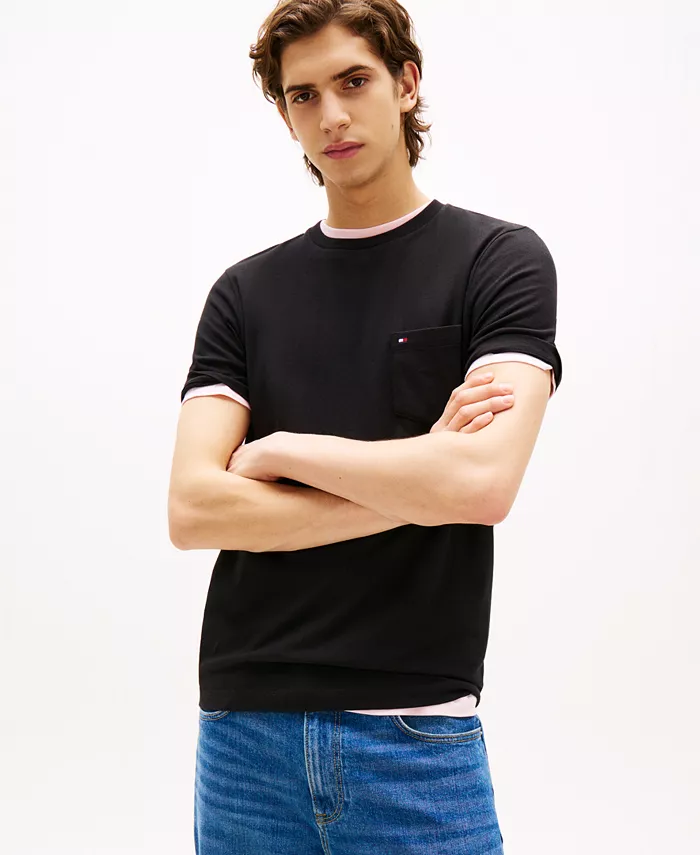 

Мужская базовая футболка с карманом Tommy Hilfiger, черный