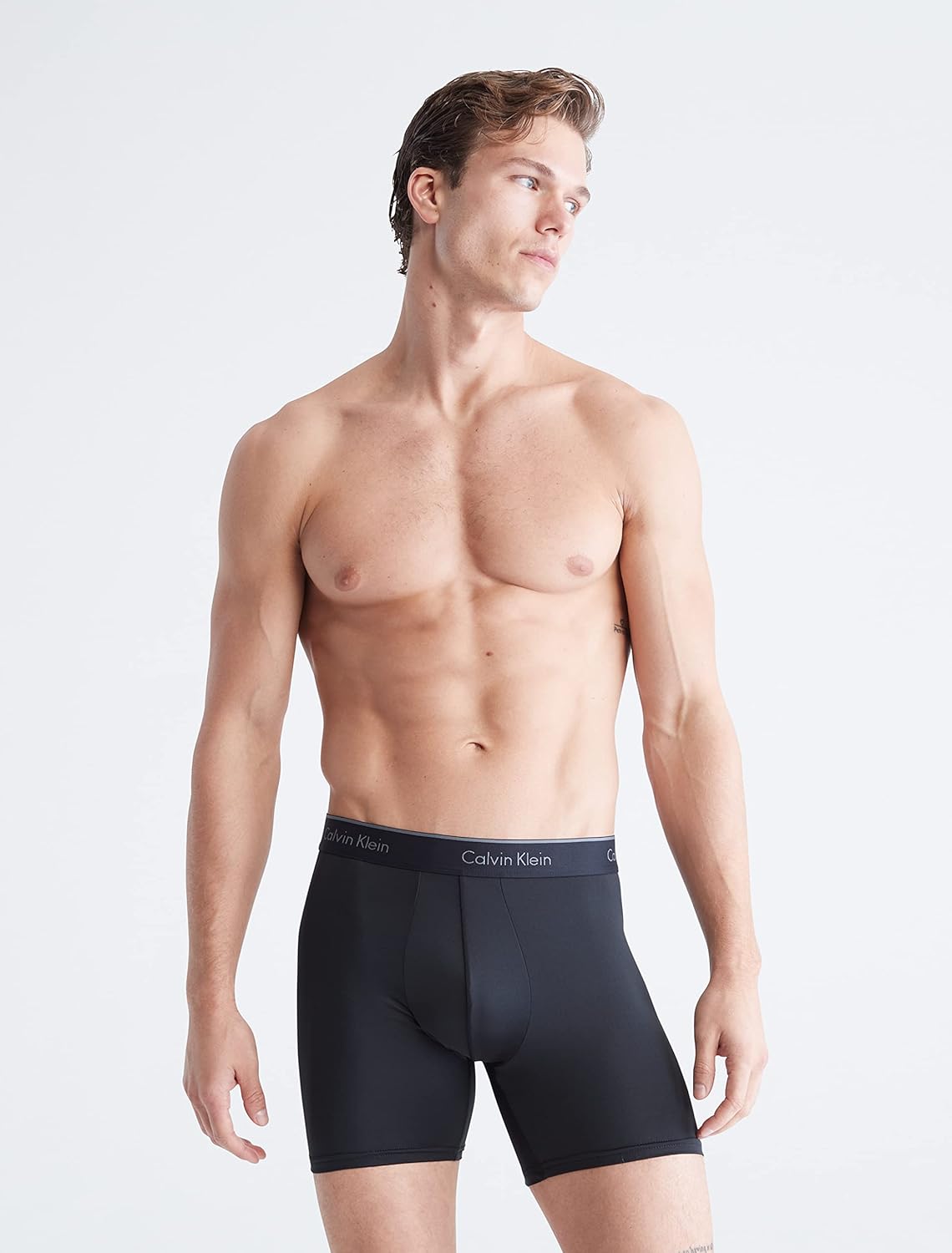 Мужские трусы-боксеры Calvin Klein Micro Stretch, 7 шт., 2 Black, 2 Blue Shadow, 2 Medium Grey, 1 Cobalt Water — фото 3