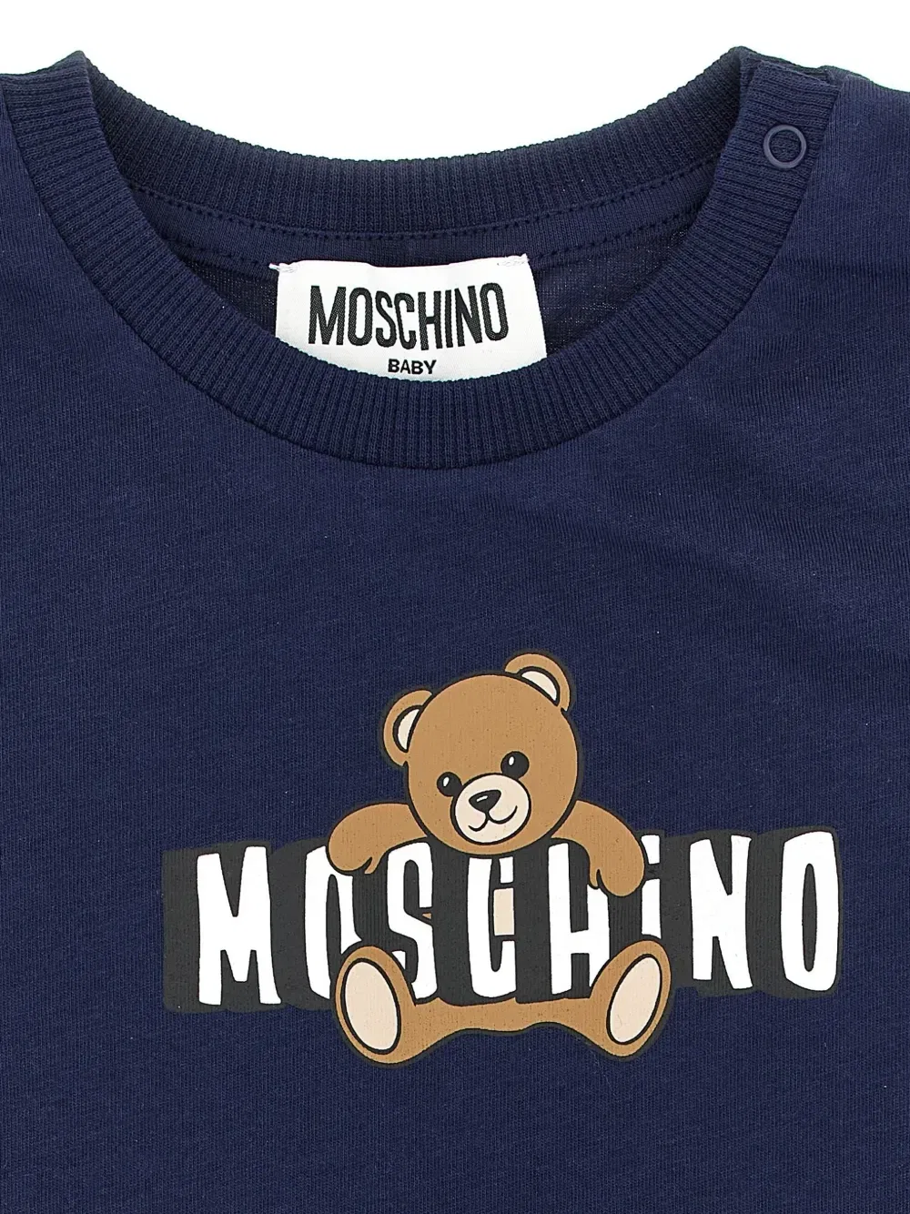 Комплект из футболки и шорт с принтом Moschino, синий — фото 4
