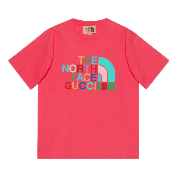 

Футболка x the north face cotton t-shirt 'pink' Gucci, розовый