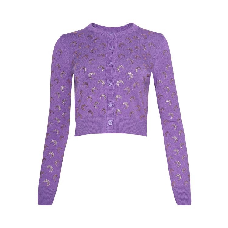 

Кардиган Marine Serre Moon Strass Knit Fitted Cardigan, Lavender