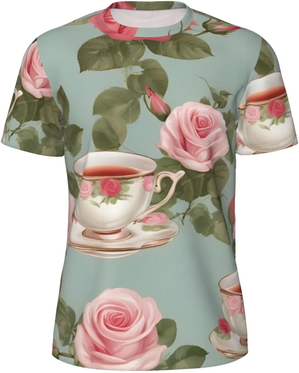 

Футболка мужская летняя с принтом роз, легкая и дышащая SDFHU