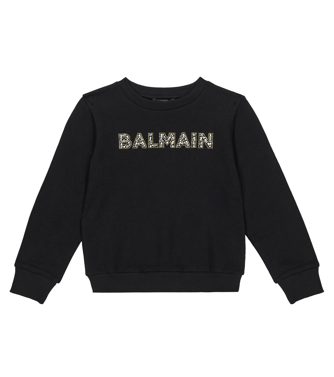 

Толстовка из хлопкового джерси с логотипом Balmain, черный