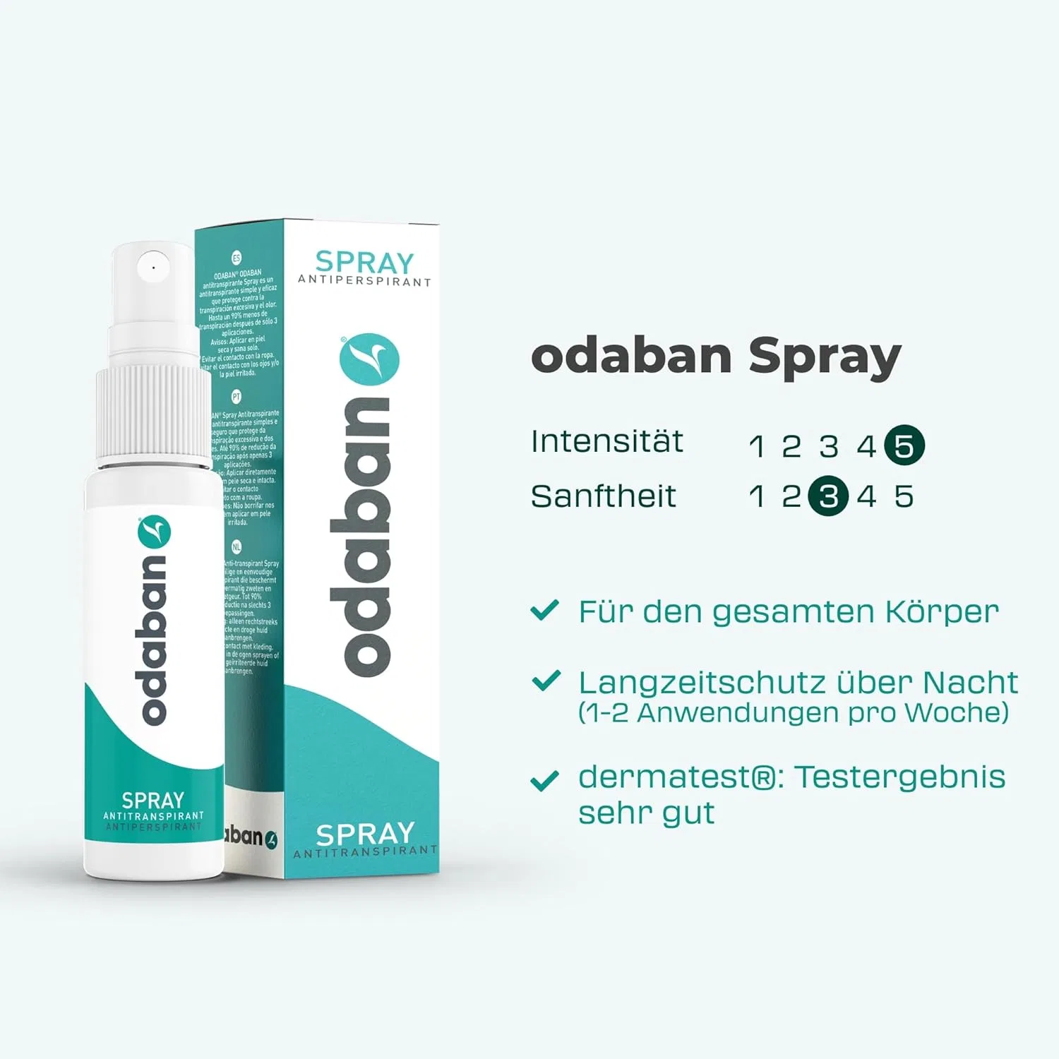 Набор антиперспирантов «Odaban» - спрей и стик Odaban Antiperpspirant — фото 3
