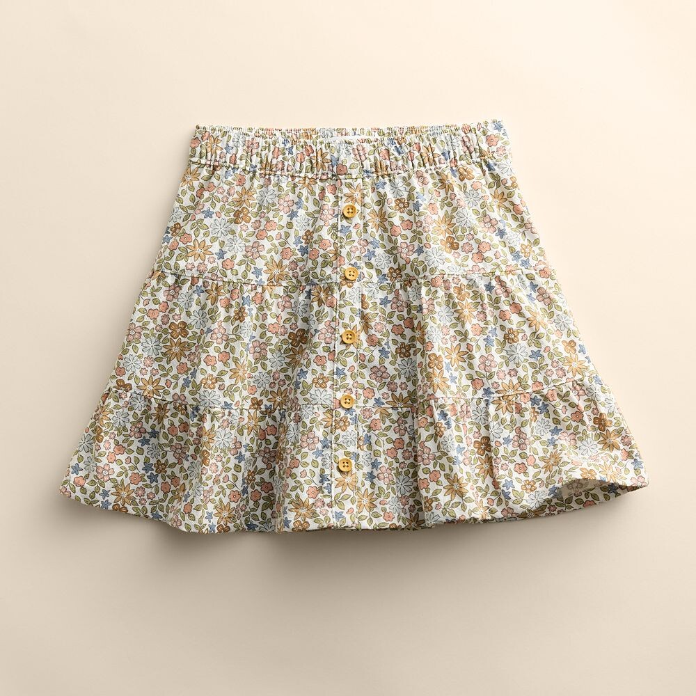 

Многоярусная юбка на пуговицах спереди для малышей Little Co. от Lauren Conrad Little Co. by Lauren Conrad, цвет Multi Floral Vine