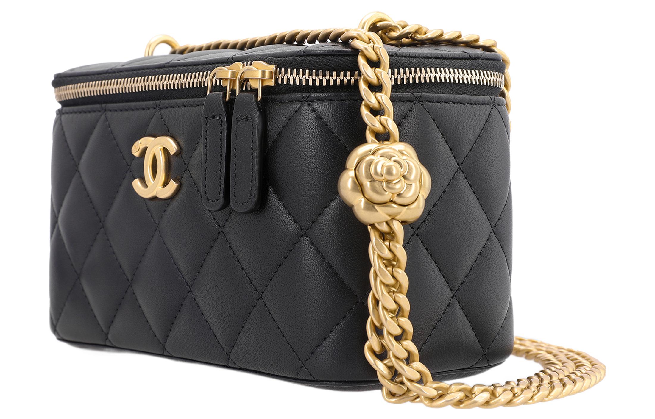 CHANEL Сумка через плечо из овчины, кроссбоди среднего размера, женская, черная — фото 2