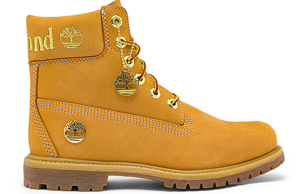 Кроссовки 6 inch premium waterproof boots 'wheat nubuck with gold logo' Timberland, желтый — фото 2