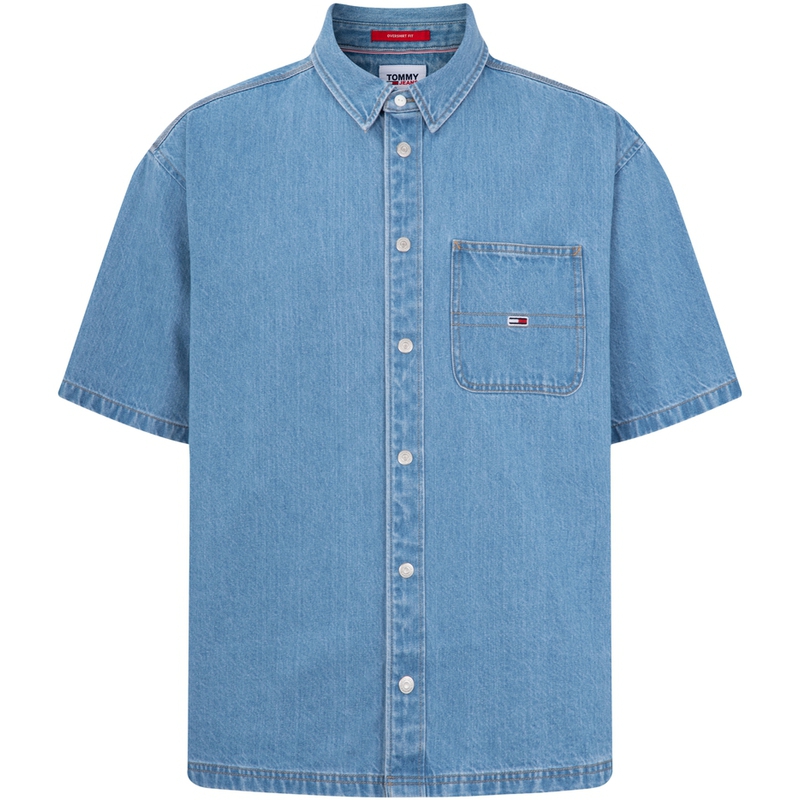 

Tommy Hilfiger Джинсовая рубашка унисекс синего цвета Denim Blue