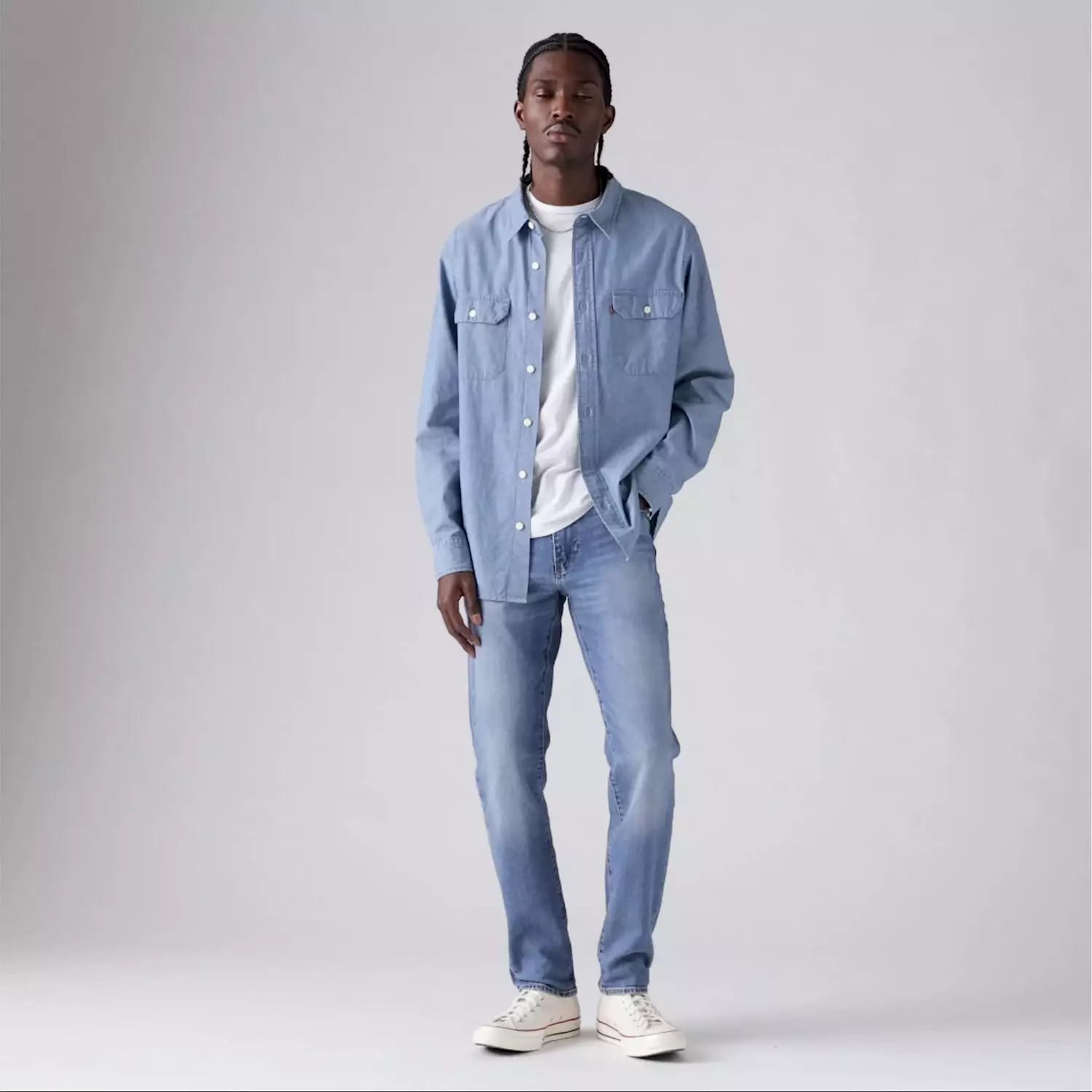 511 аутентичные мягкие мужские джинсы узкого кроя Levi's, серый — фото 4