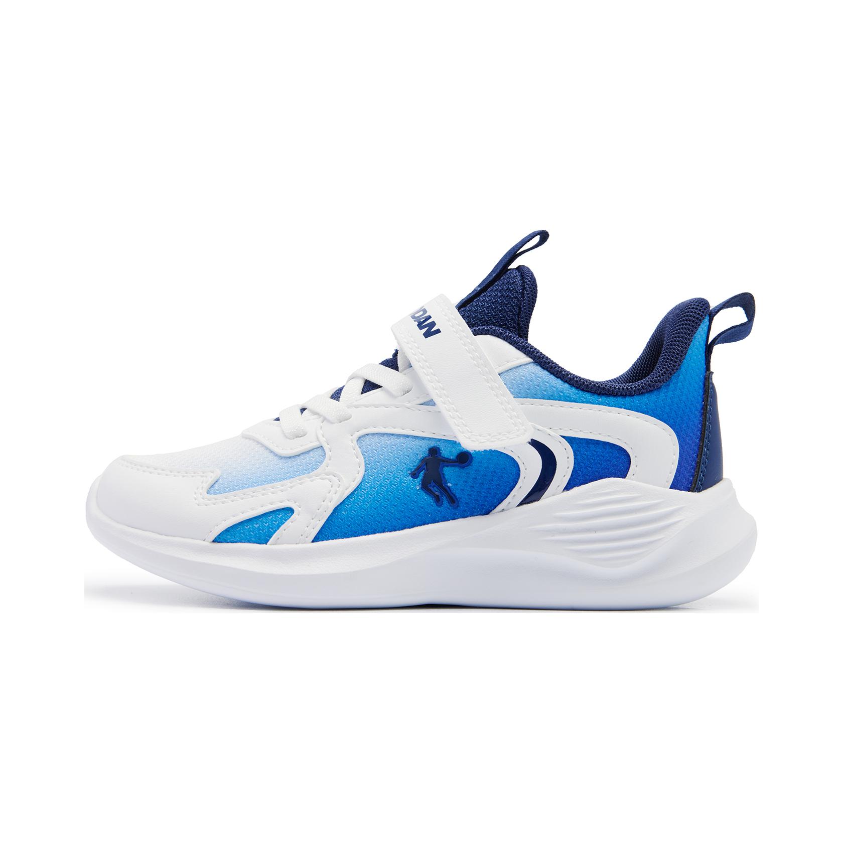 

QIAODAN Детские кроссовки для бега low top из искусственной кожи и текстиля, устойчивые к скольжению и истиранию, бело-голубые